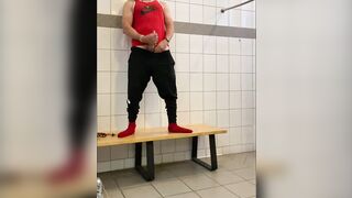 Watch out below for a load of JockDad87's load of cum!