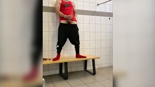 Watch out below for a load of JockDad87's load of cum!