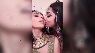 yasmina khan and other girl in cultural clothing talking